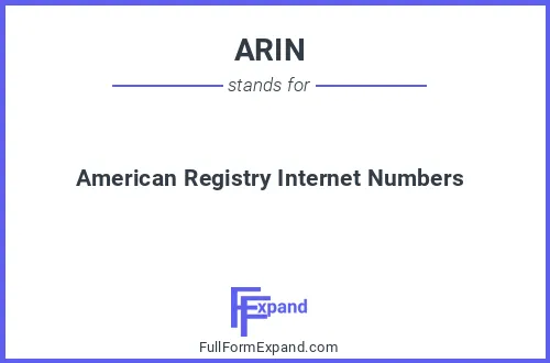 Full form of ARIN