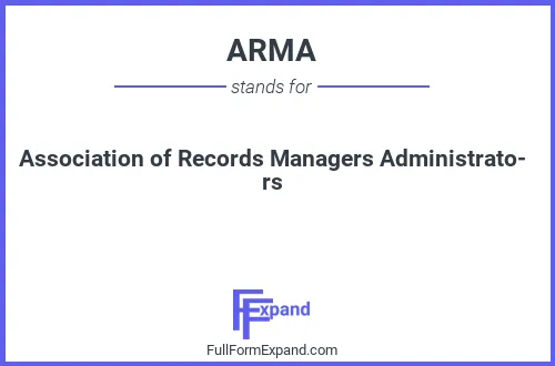 Full form of ARMA