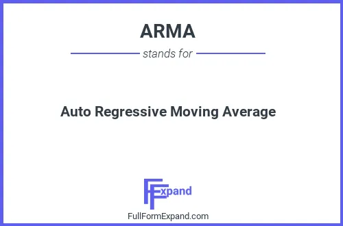 Full form of ARMA