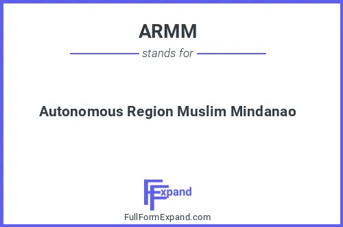 Full form of ARMM