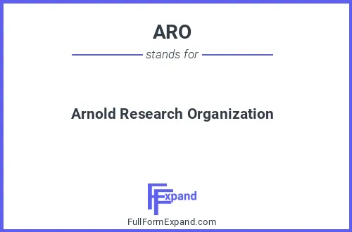 Full form of ARO