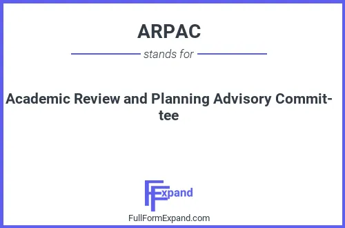 Full form of ARPAC