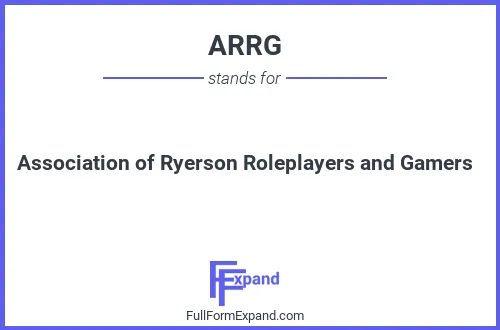 Full form of ARRG
