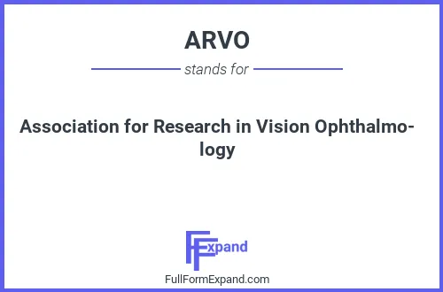 Full form of ARVO