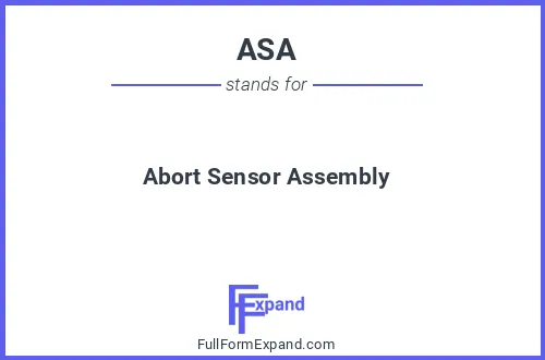 Full form of ASA
