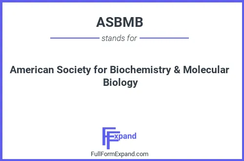 Full form of ASBMB