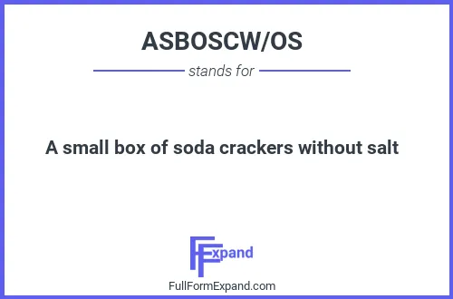 Full form of ASBOSCW/OS