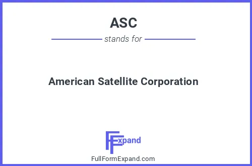 Full form of ASC