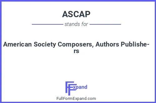 Full form of ASCAP