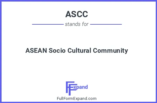 Full form of ASCC