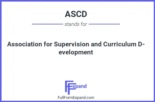 Full form of ASCD