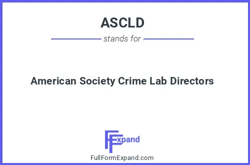 Full form of ASCLD