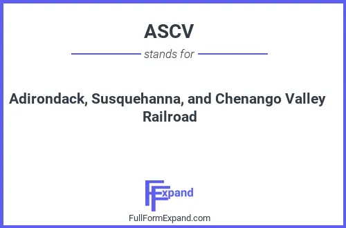 Full form of ASCV