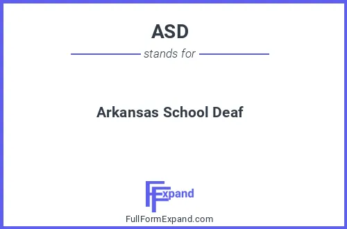 Full form of ASD