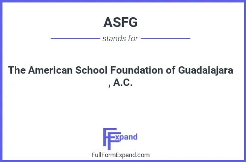 Full form of ASFG