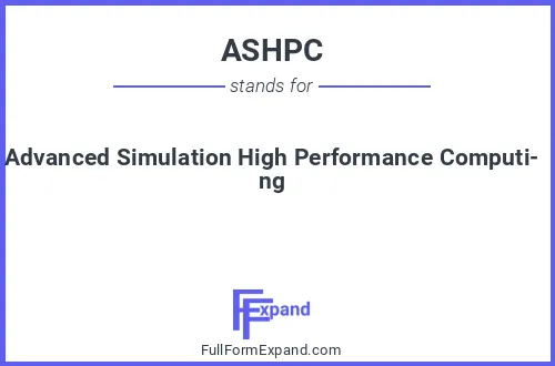 Full form of ASHPC