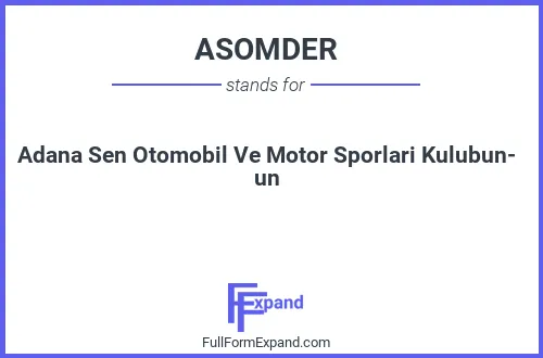 Full form of ASOMDER
