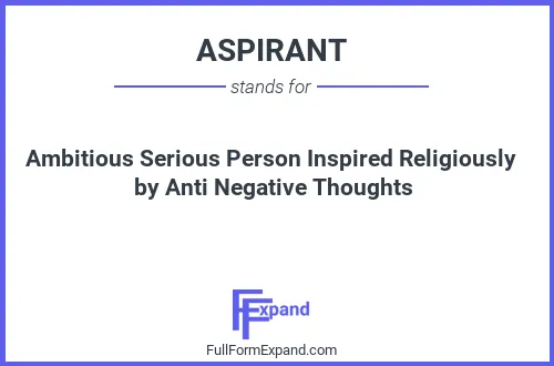 Full form of ASPIRANT