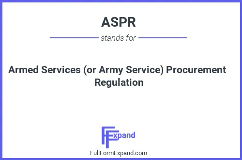 Full form of ASPR