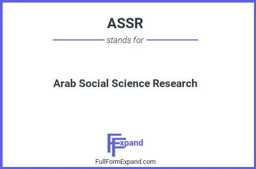 Full form of ASSR