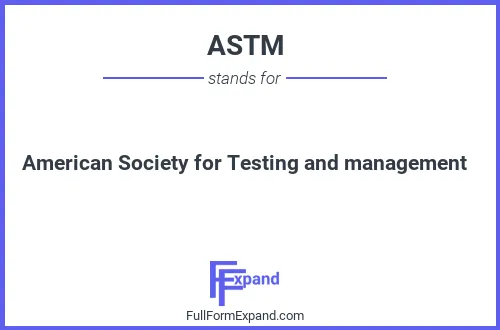 Full form of ASTM