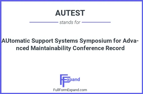 Full form of AUTEST