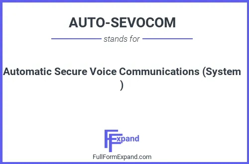Full form of AUTO-SEVOCOM