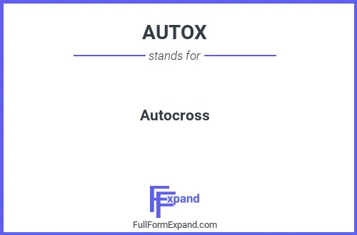 Full form of AUTOX