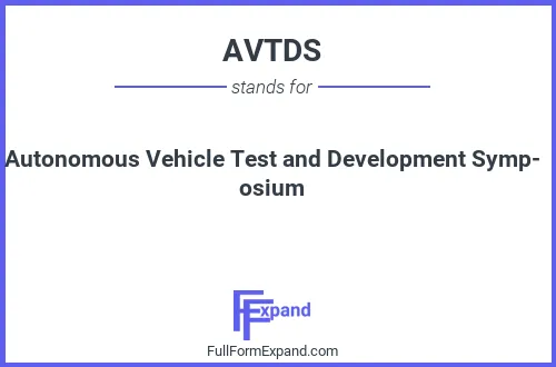 Full form of AVTDS