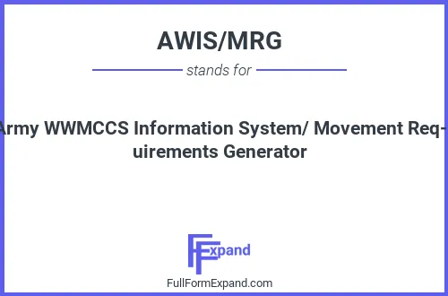 Full form of AWIS/MRG