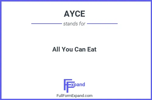 Full form of AYCE