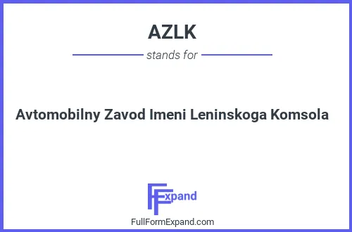 Full form of AZLK