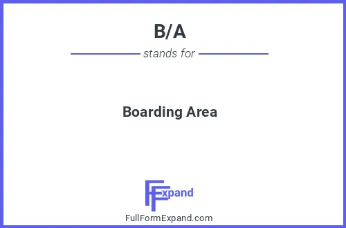Full form of B/A