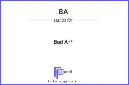 Full form of BA