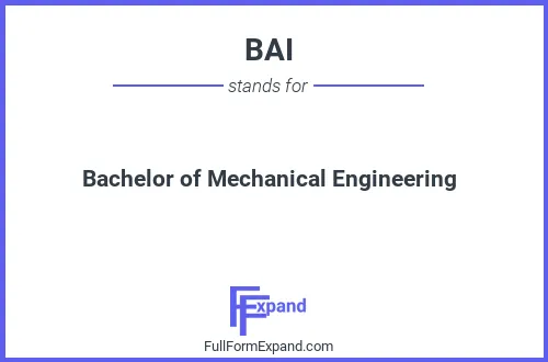 Full form of BAI