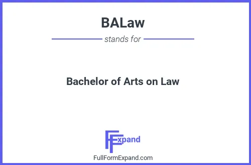 Full form of BALaw