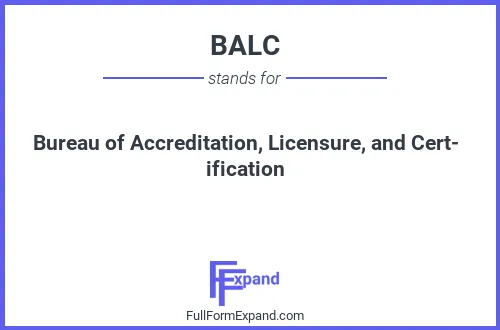 Full form of BALC
