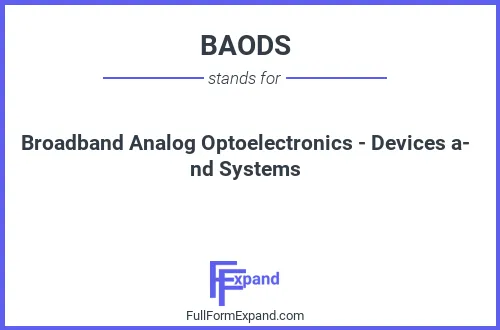 Full form of BAODS
