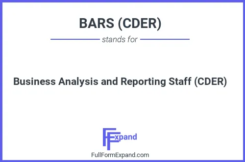 Full form of BARS (CDER)