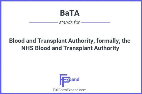 Full form of BaTA