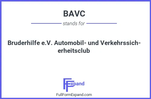 Full form of BAVC