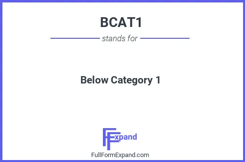 Full form of BCAT1