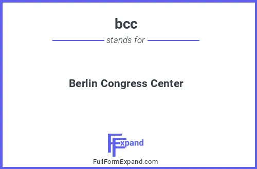 Full form of bcc