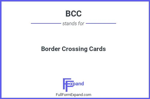 Full form of BCC
