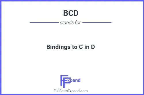 Full form of BCD