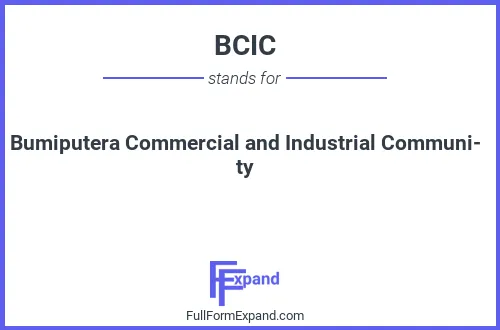 Full form of BCIC