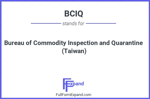 Full form of BCIQ