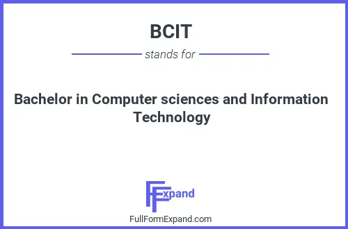 Full form of BCIT