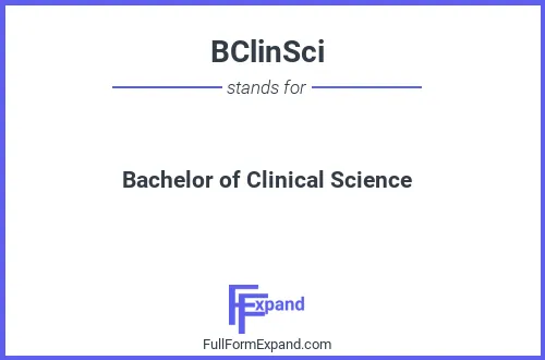 Full form of BClinSci