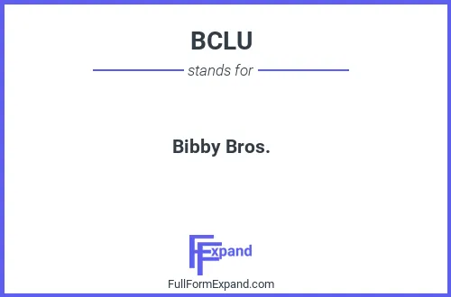 Full form of BCLU